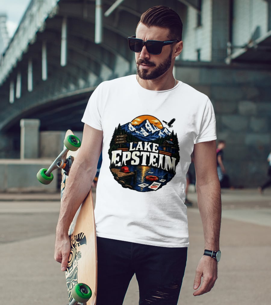 Lake Epstein No Phones No Photos No Visitors Mountain Scene T-Shirt