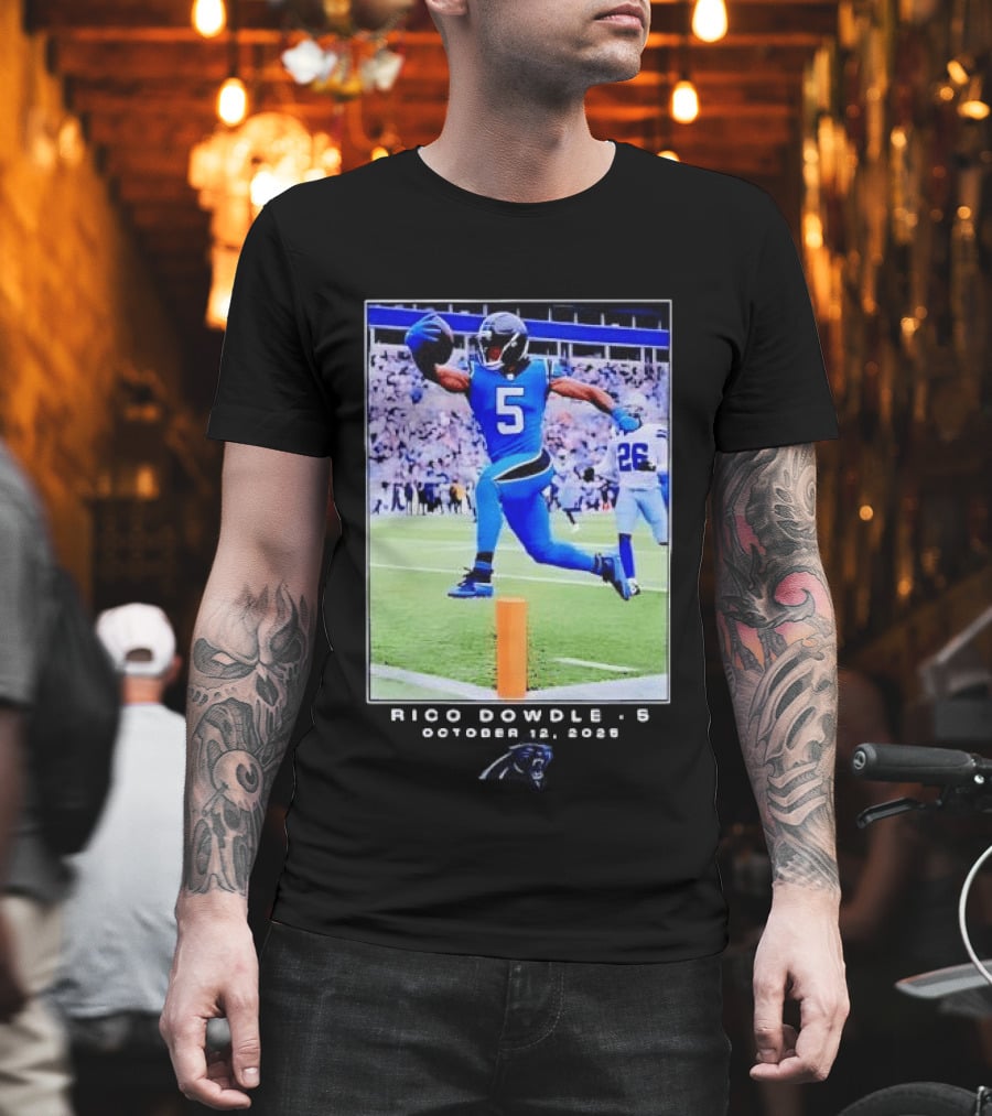 Carolina Panthers Rico Dowdle 5 Touchdown October 12 2025 T-Shirt