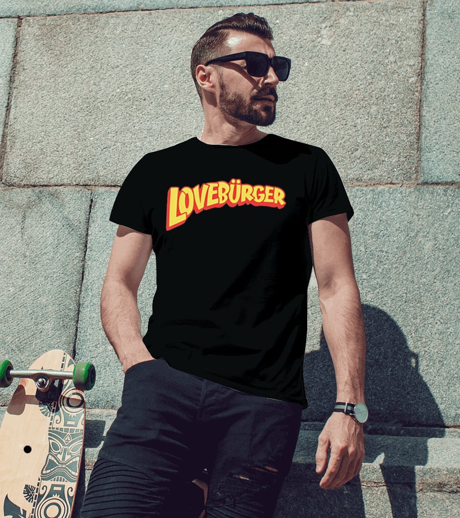 LOVEBURGER Colorful Retro Style Branding T-Shirt