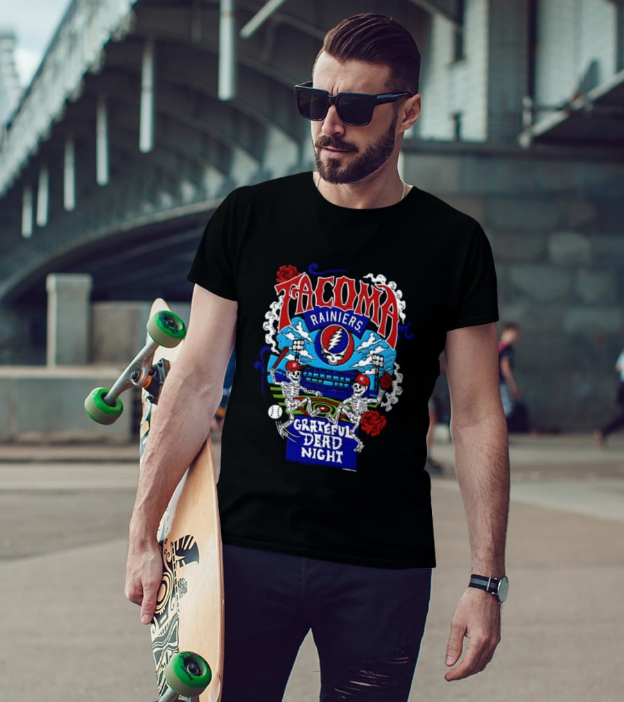 Tacoma Rainiers Grateful Dead Night 2026 Baseball Skulls Stadium T-Shirt