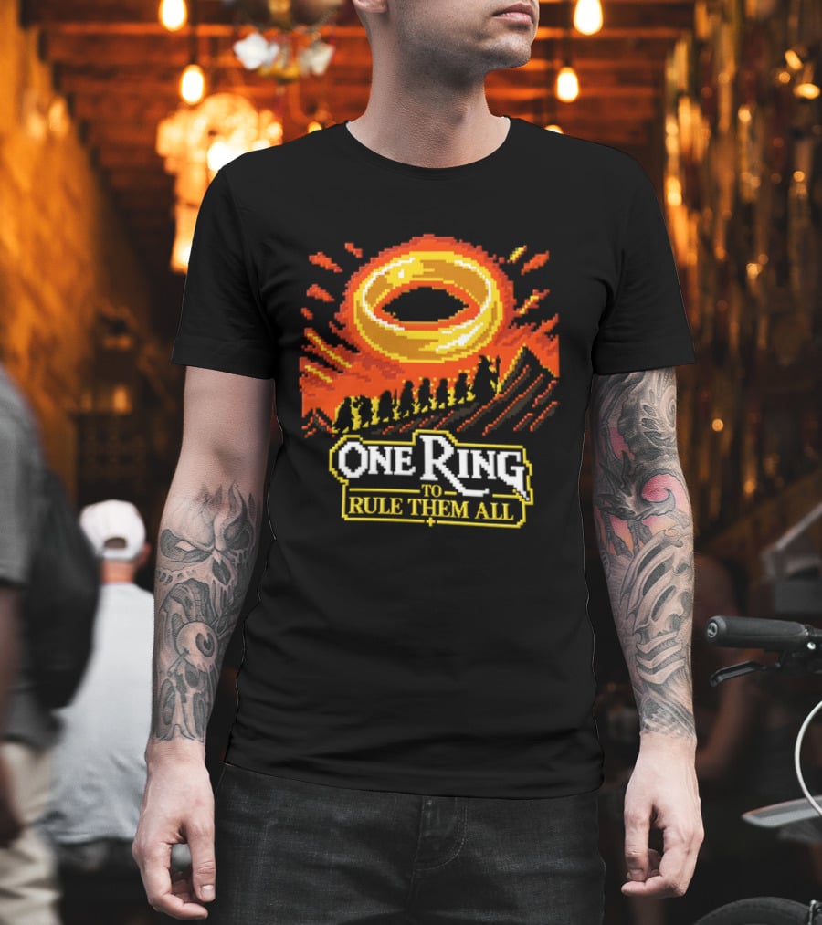 One Ring To Rule Them All Pixel Art Fantasy Adventure T-Shirt