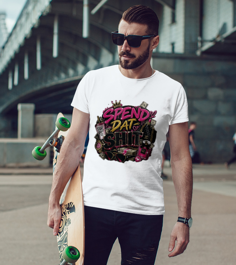 Spend Dat Shit Stay Paid Luxury Money Perfume Fashion Sunglasses T-Shirt
