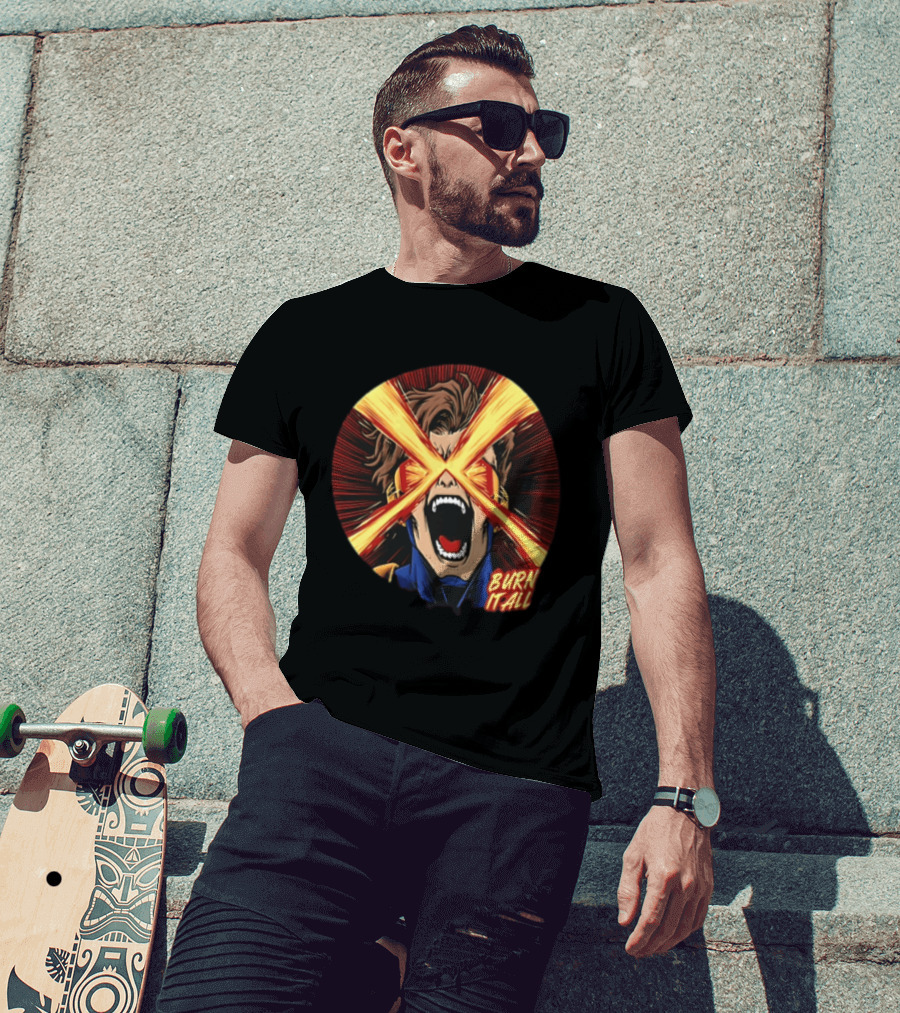 Burn It All Scream Visor Optic Beams T-Shirt
