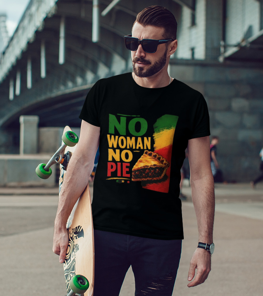 No Woman No Pie Cherry Pastry Rasta T-Shirt