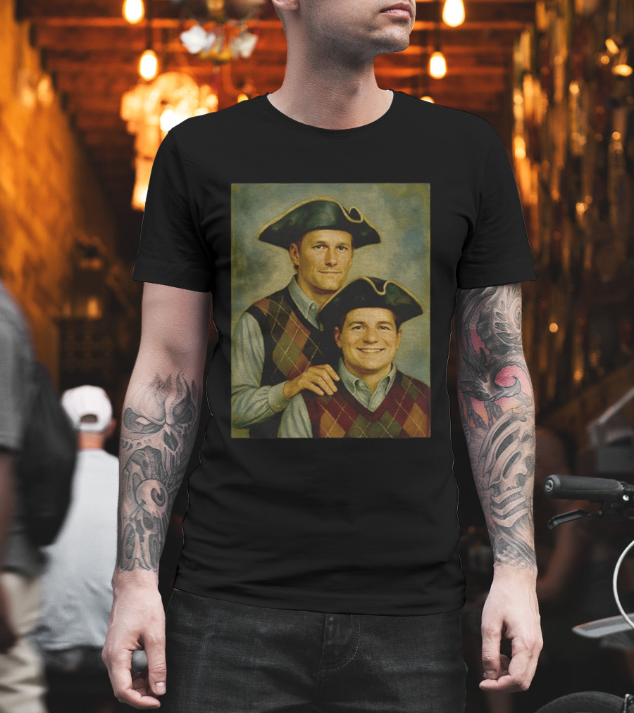 Tom Brady Drake Maye Step Brothers Colonial Costume T-Shirt
