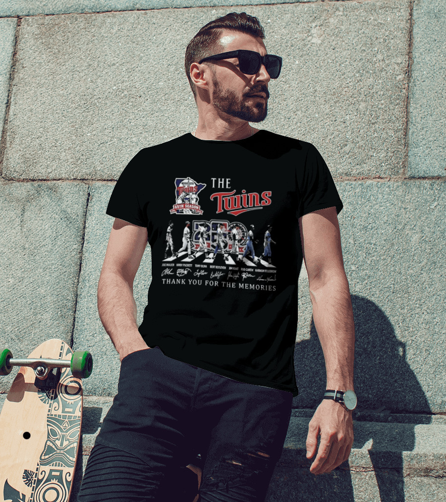 Minnesota Twins 65th Season Abbey Road Thank You For The Memories T-Shirt