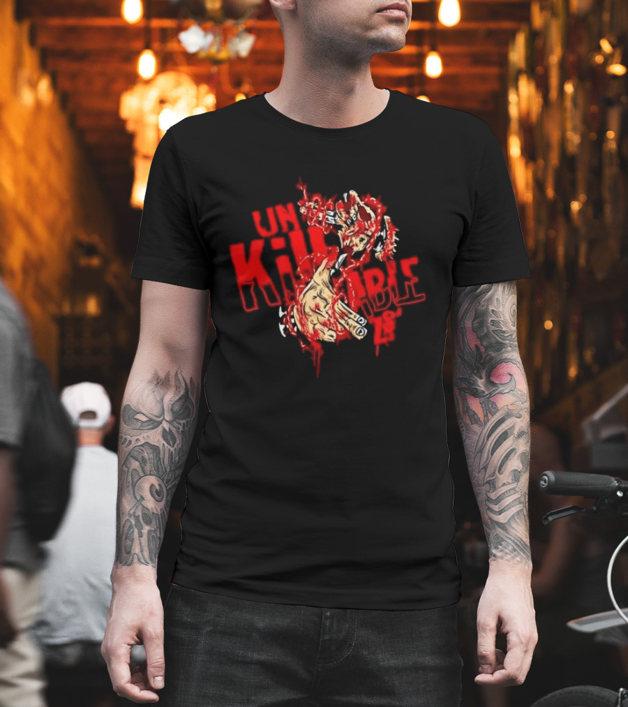 Unkillable Blood Hand Horror Design Men's Clothing T-Shirt