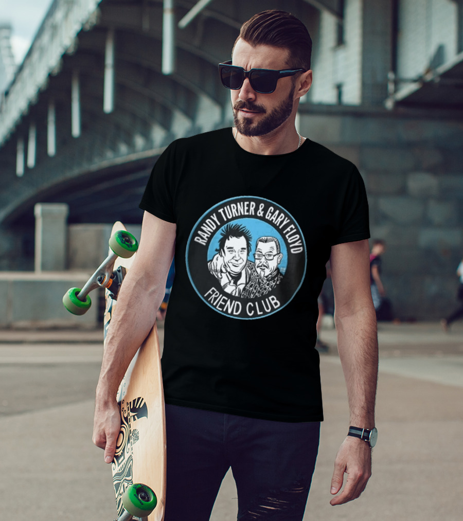 Randy Turner And Gary Floyd Friend Club Circular Caricature T-Shirt