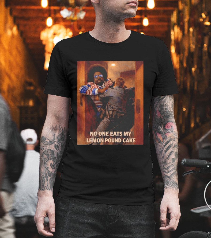 NO ONE EATS MY LEMON POUND CAKE Funny Comedy Scene With Patriotic Outfit T-Shirt