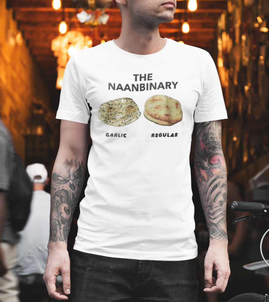 The Naanbinary Garlic Regular Indian Flatbread T-Shirt