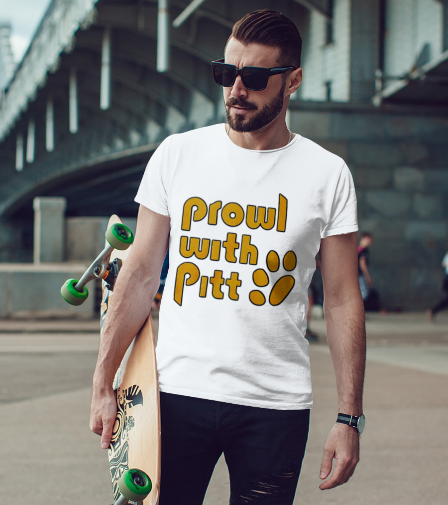 Prowl With Pitt Paw Print Pittsburgh Spirit T-Shirt