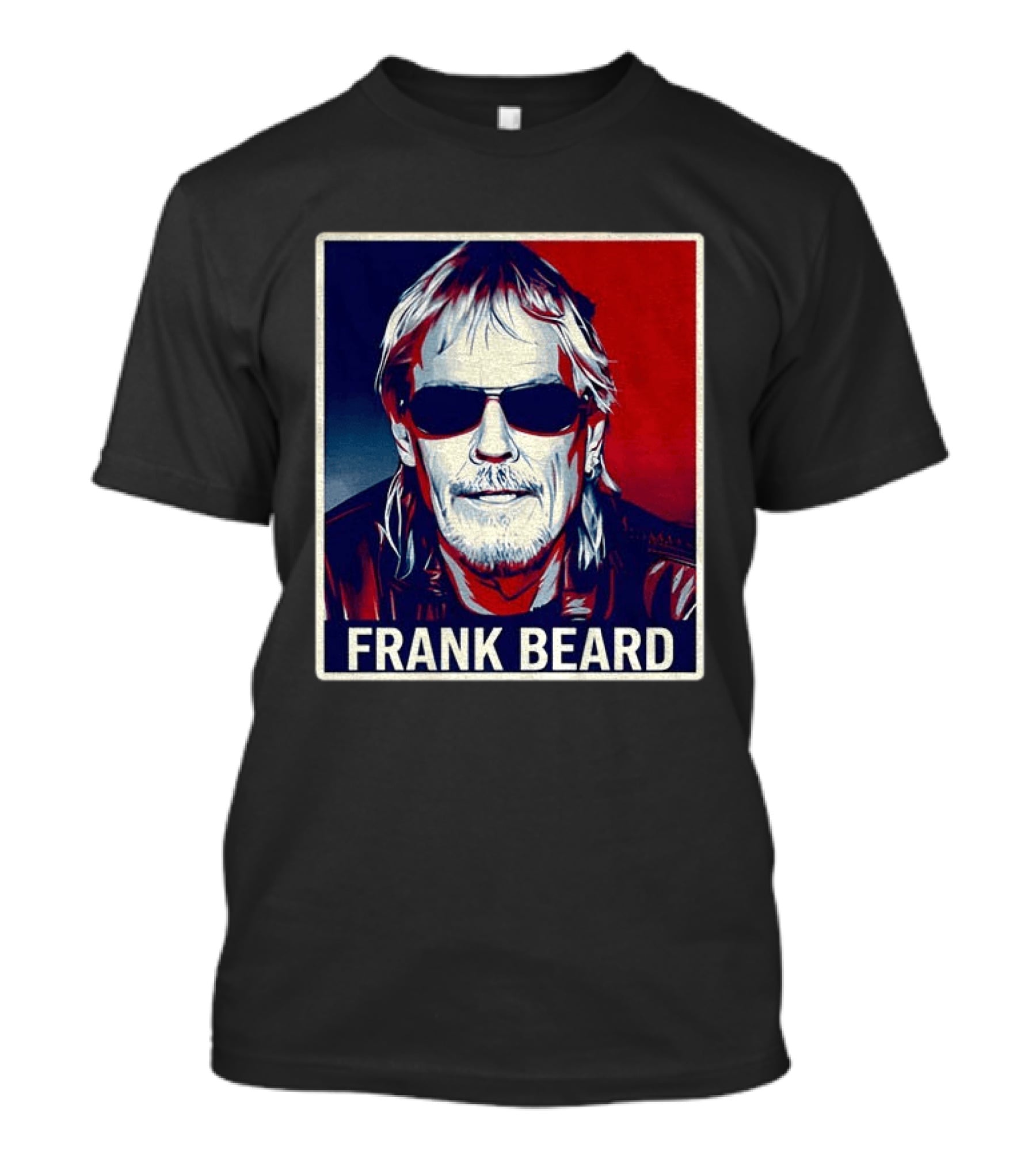 Frank Beard Vintage Rocker Sunglasses T-Shirt