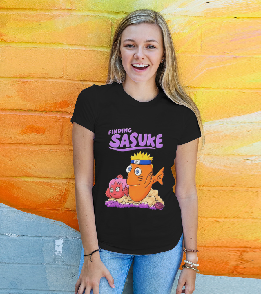 Finding Sasuke With Naruto And Nemo Crossover Adventure T-Shirt
