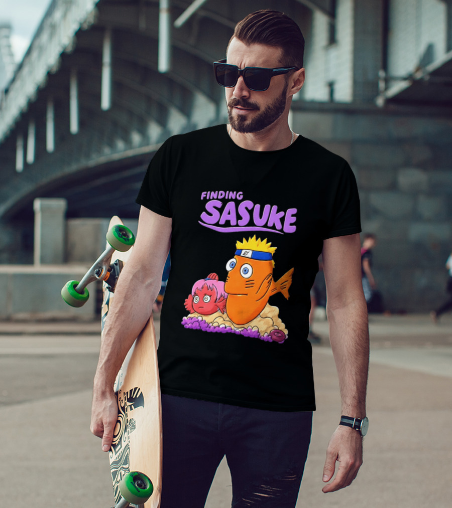 Finding Sasuke With Naruto And Nemo Crossover Adventure T-Shirt