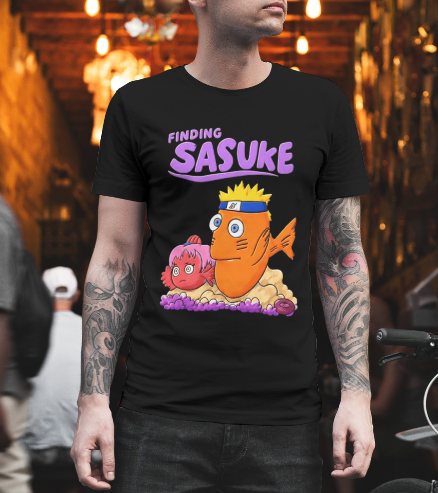 Finding Sasuke With Naruto And Nemo Crossover Adventure T-Shirt