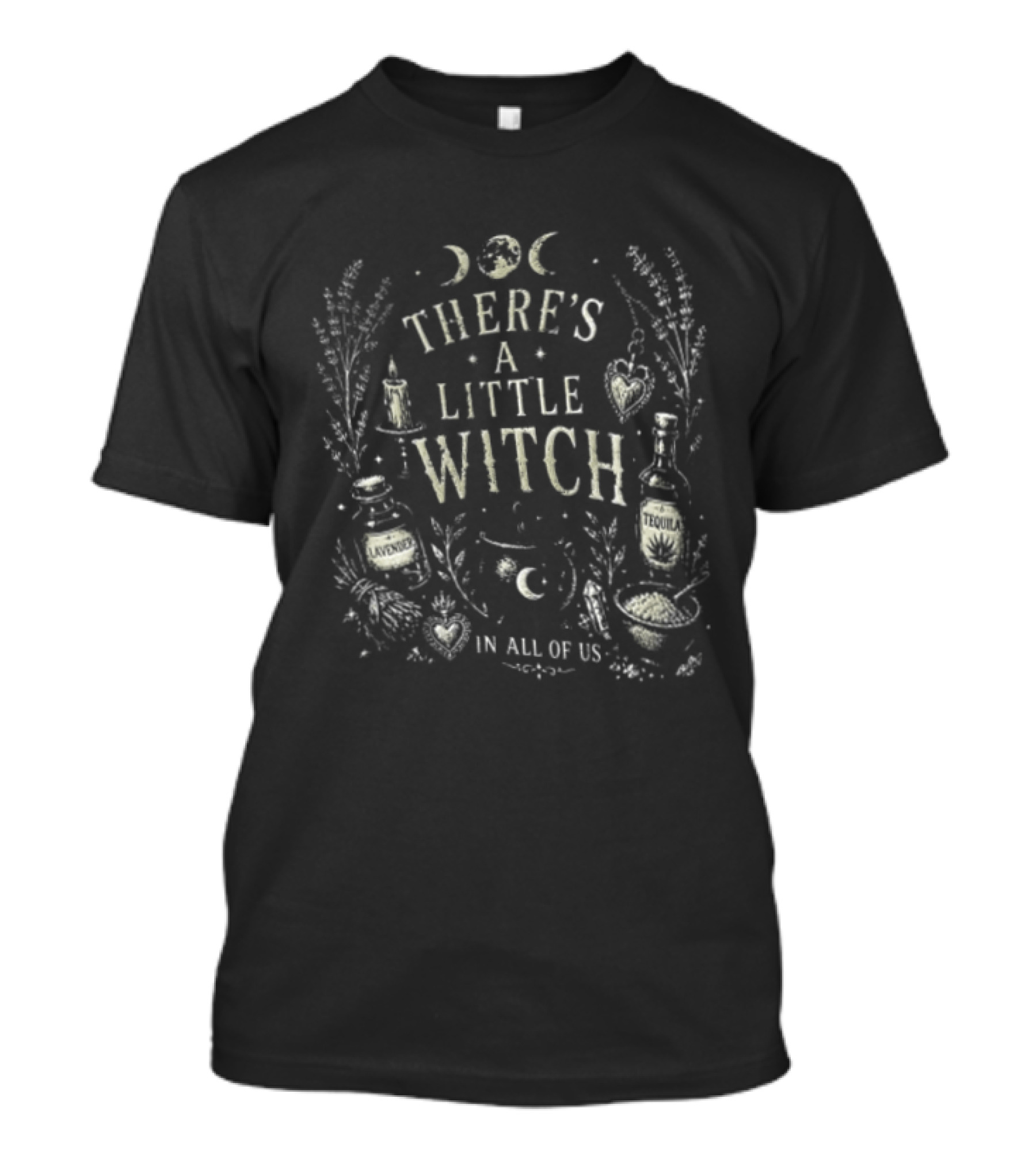 There's A Little Witch In All Of Us Moon And Candle Magic Potion T-Shirt