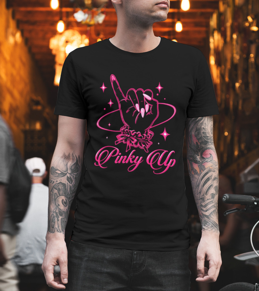 Wildworld Tour 2026 Pinky Up Hand Gesture Sparkling T-Shirt