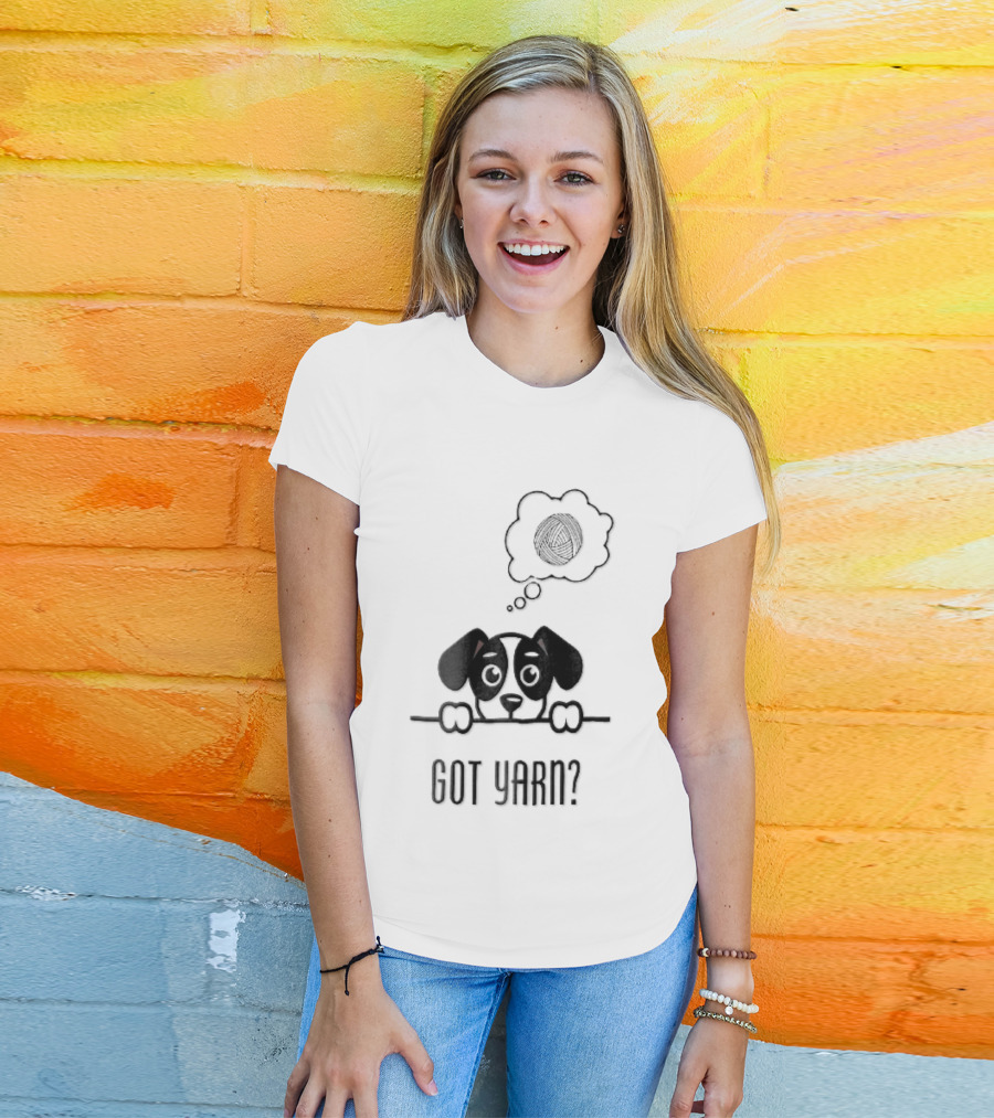 Got Yarn Puppy Dog Dreaming Of Yarn Ball T-Shirt