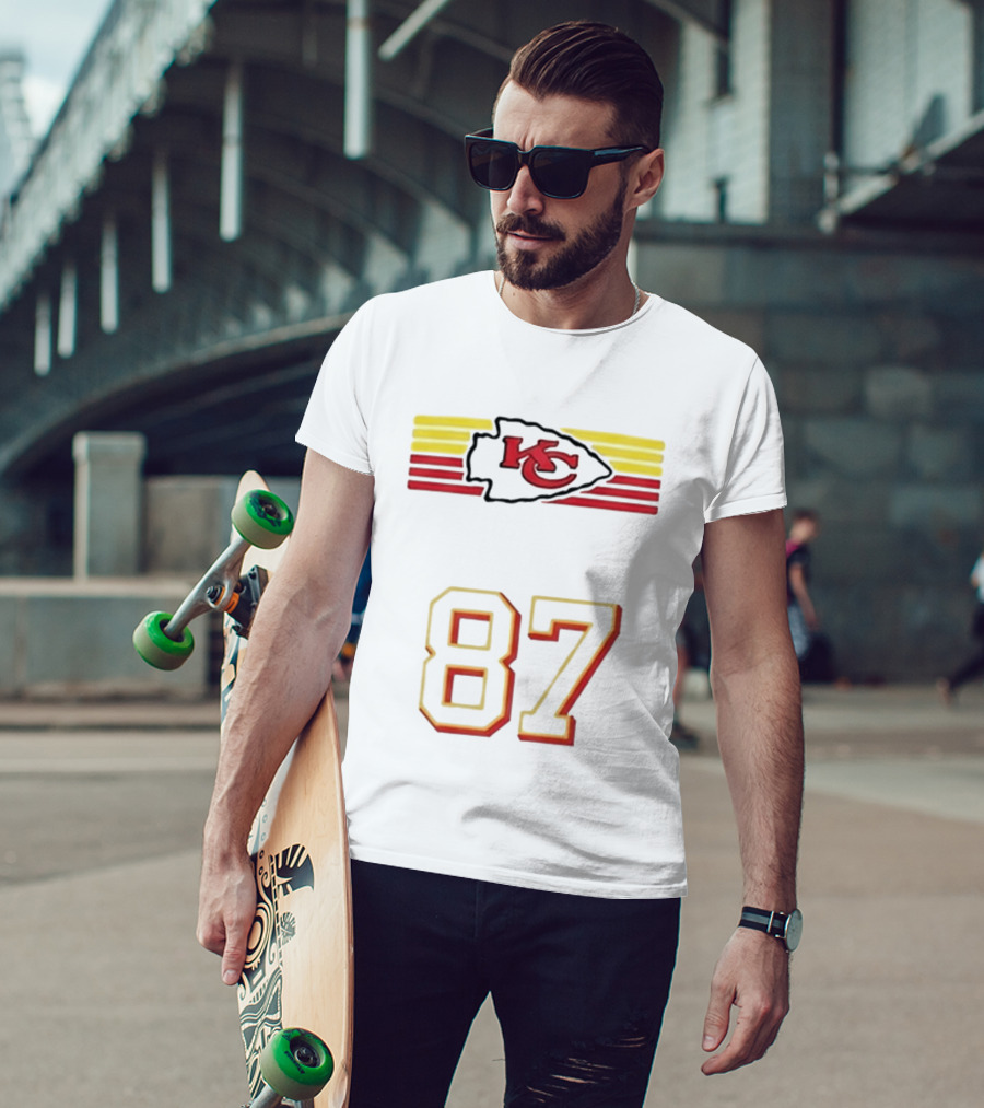 Travis Kelce Kansas City Chiefs KC Logo 87 T-Shirt