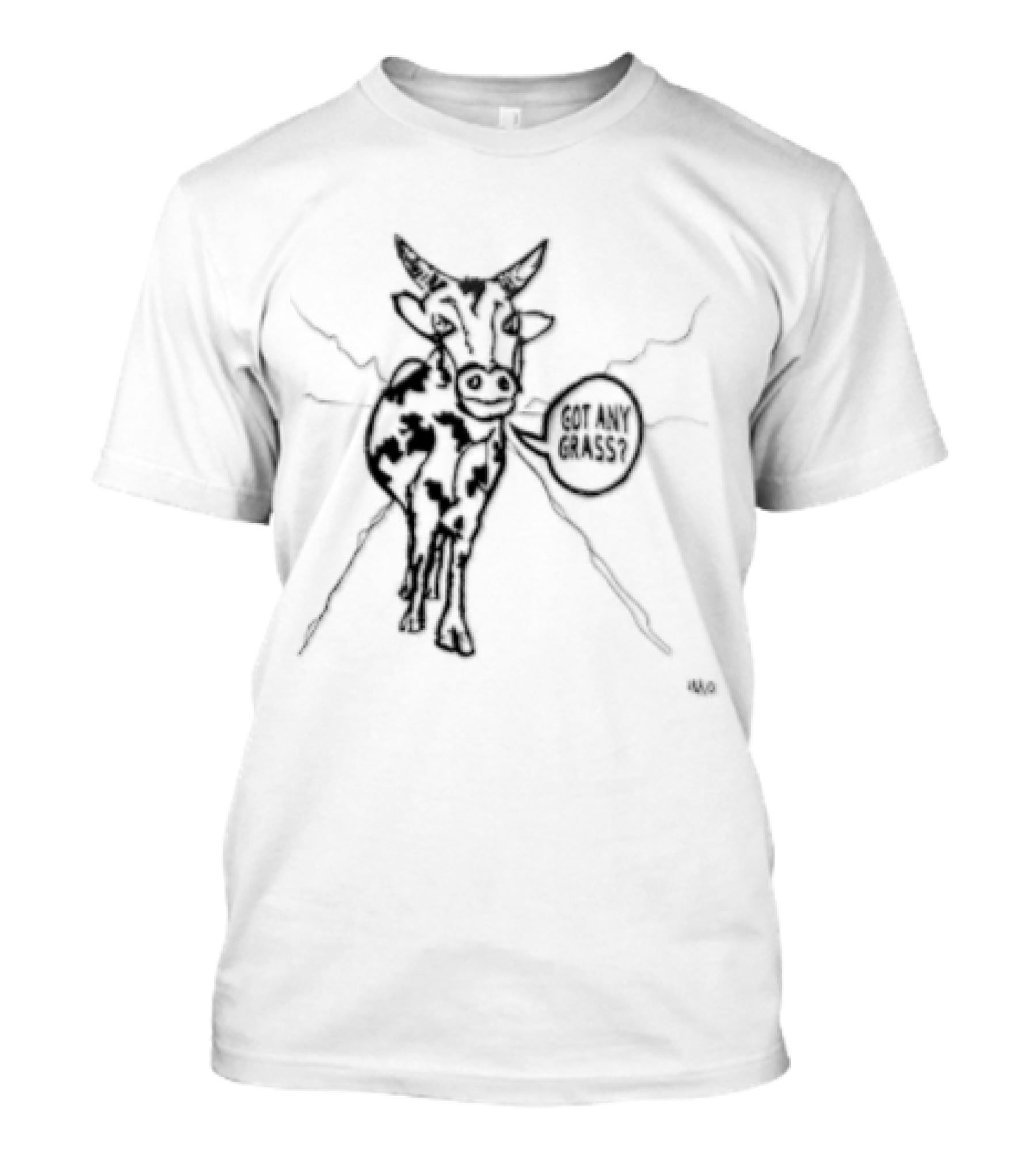 Cow Speaks Sarcasm Meme Black And White Sketch T-Shirt