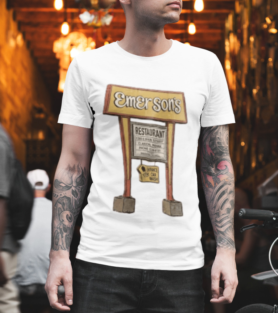 Emerson's Restaurant Sign Main Street Clarion Phone T-Shirt