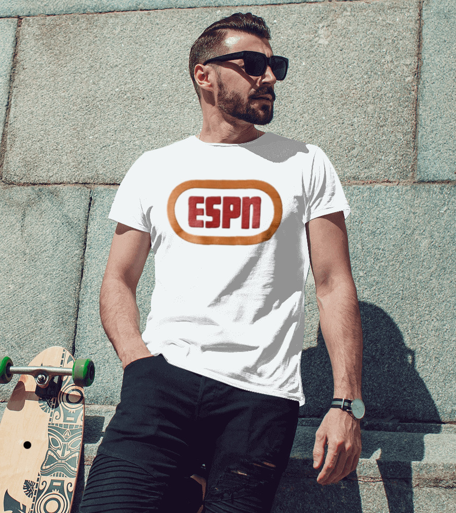 ESPN Oval Border Classic Style Retro Sports T-Shirt