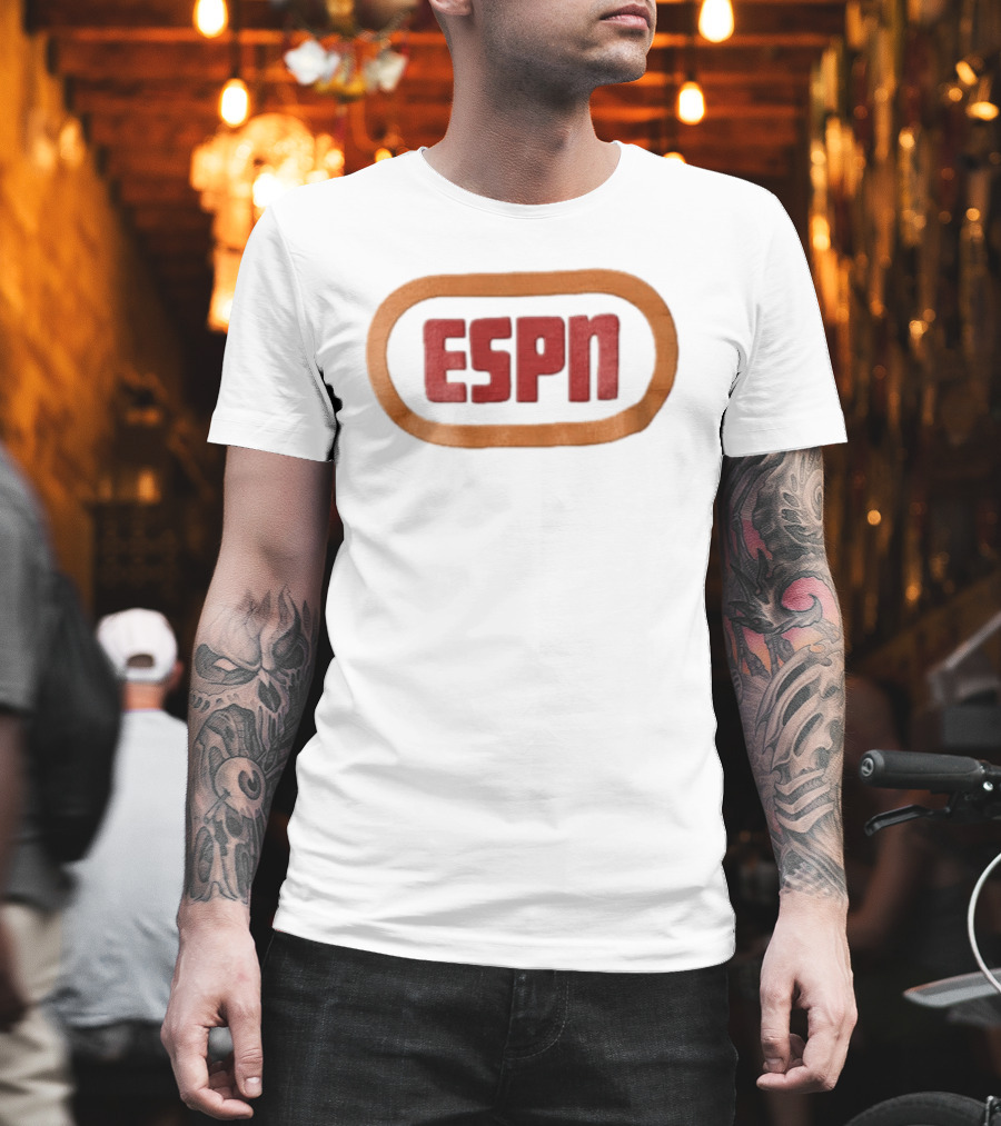 ESPN Oval Border Classic Style Retro Sports T-Shirt