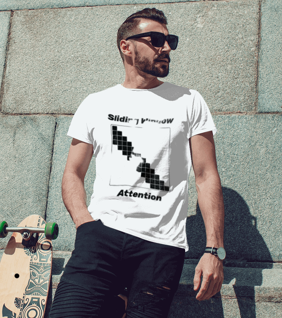 Sliding Window Attention Mechanism Diagram T-Shirt