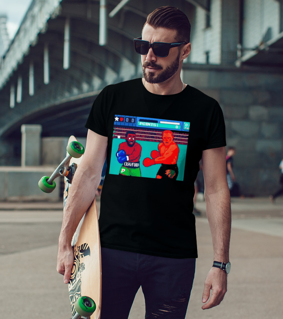 Crawford Vs Canelo Retro Boxing Arcade Game Showdown T-Shirt