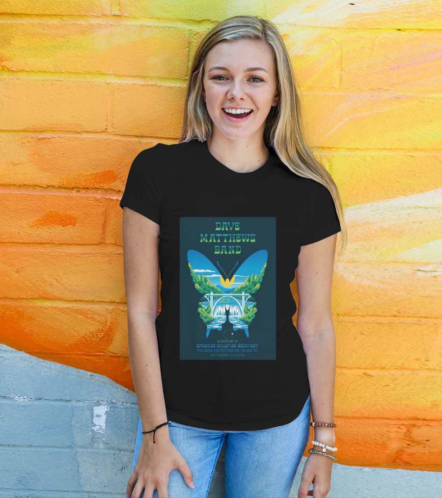 Dave Matthews Band Gorge Amphitheatre George WA September 4 6 2026 Spokane Wildfire Recovery T-Shirt