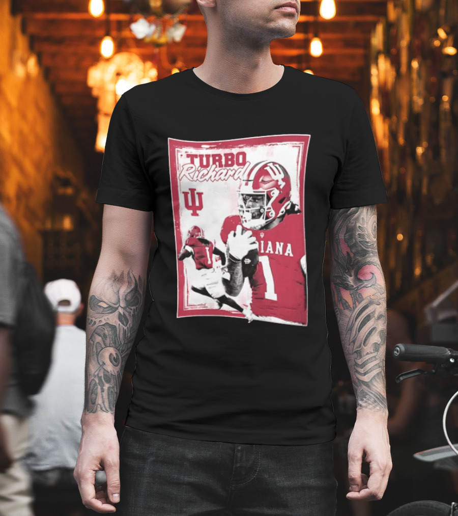 Indiana Hoosiers Turbo Richard #1 Football Powerhouse T-Shirt