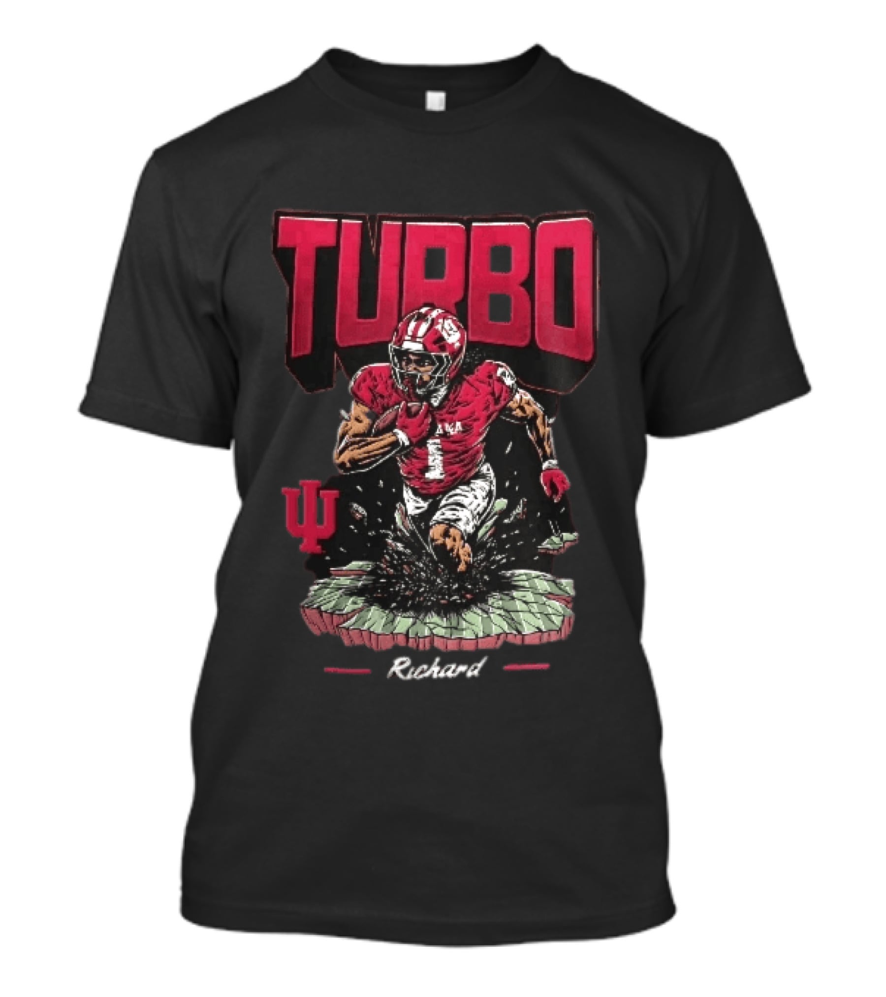 Turbo Richard Indiana Football Running Back Explosion T-Shirt