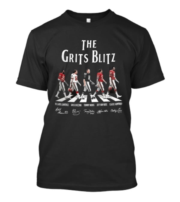 Atlanta Falcons The Grits Blitz Rolland Lawrence Greg Brezina Joel Williams Abbey Road Crosswalk Roster Players T-Shirt