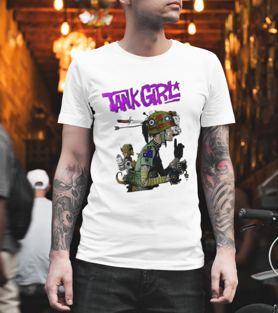 Tank Girl Charlie Dont Surf Punk Woman Helmet Gun Cigar Cartoon T-Shirt