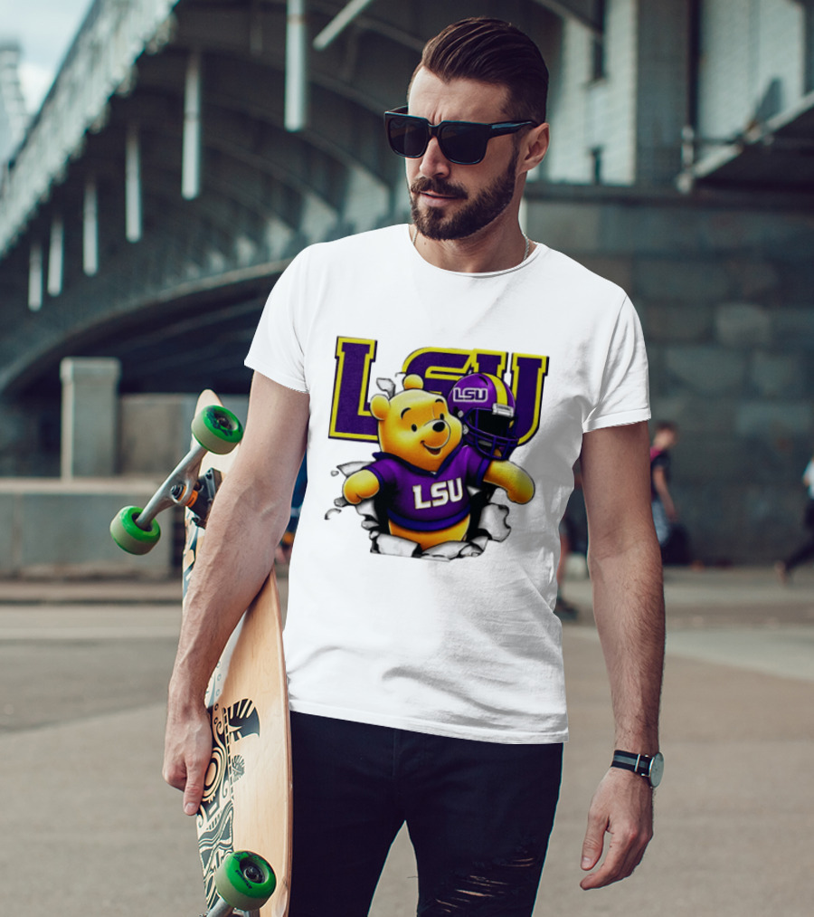 LSU Tigers Winnie The Pooh Football Team T-Shirt