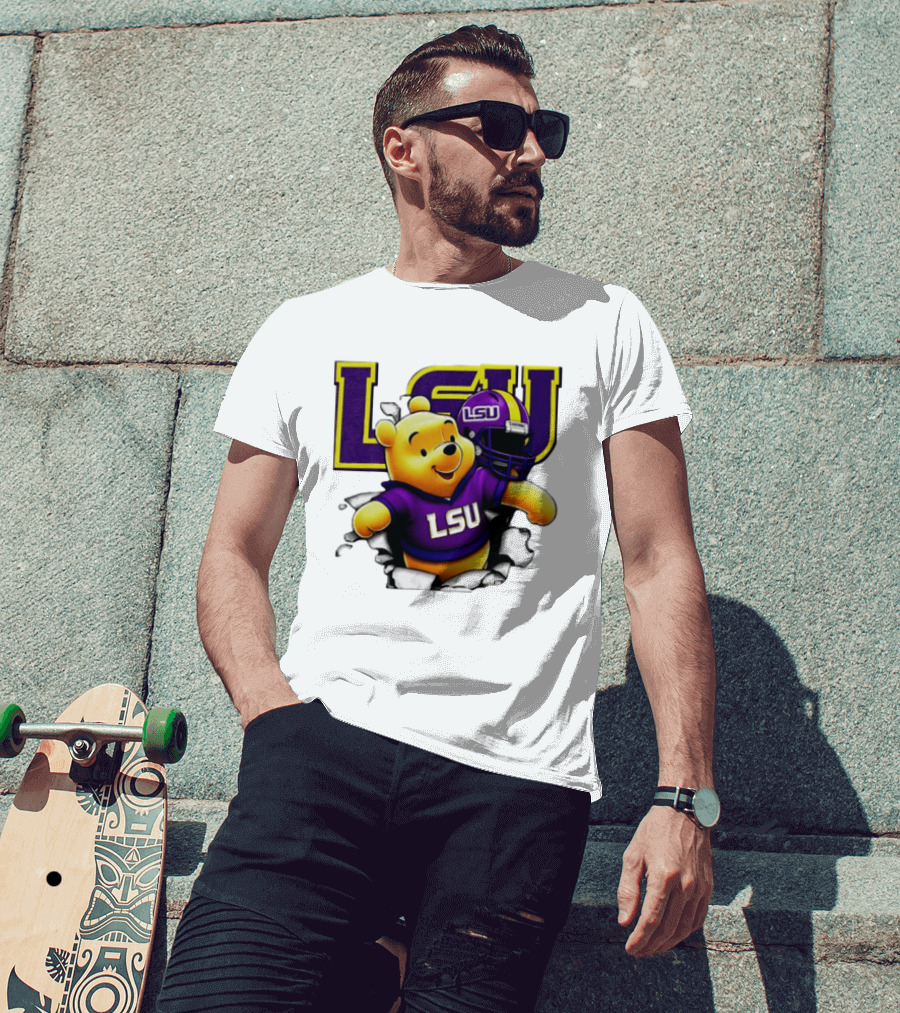 LSU Tigers Winnie The Pooh Football Team T-Shirt