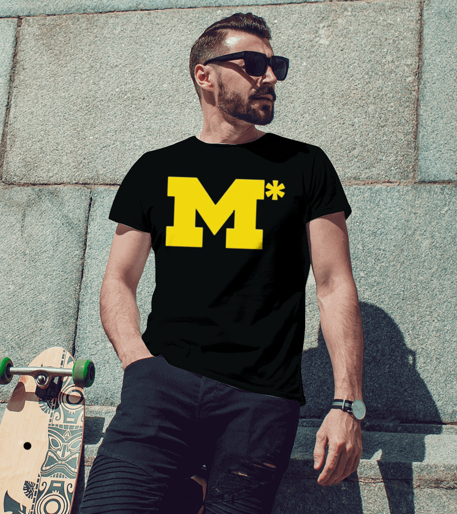 Michigan Wolverines M Asterisk 0.01 Seconds T-Shirt