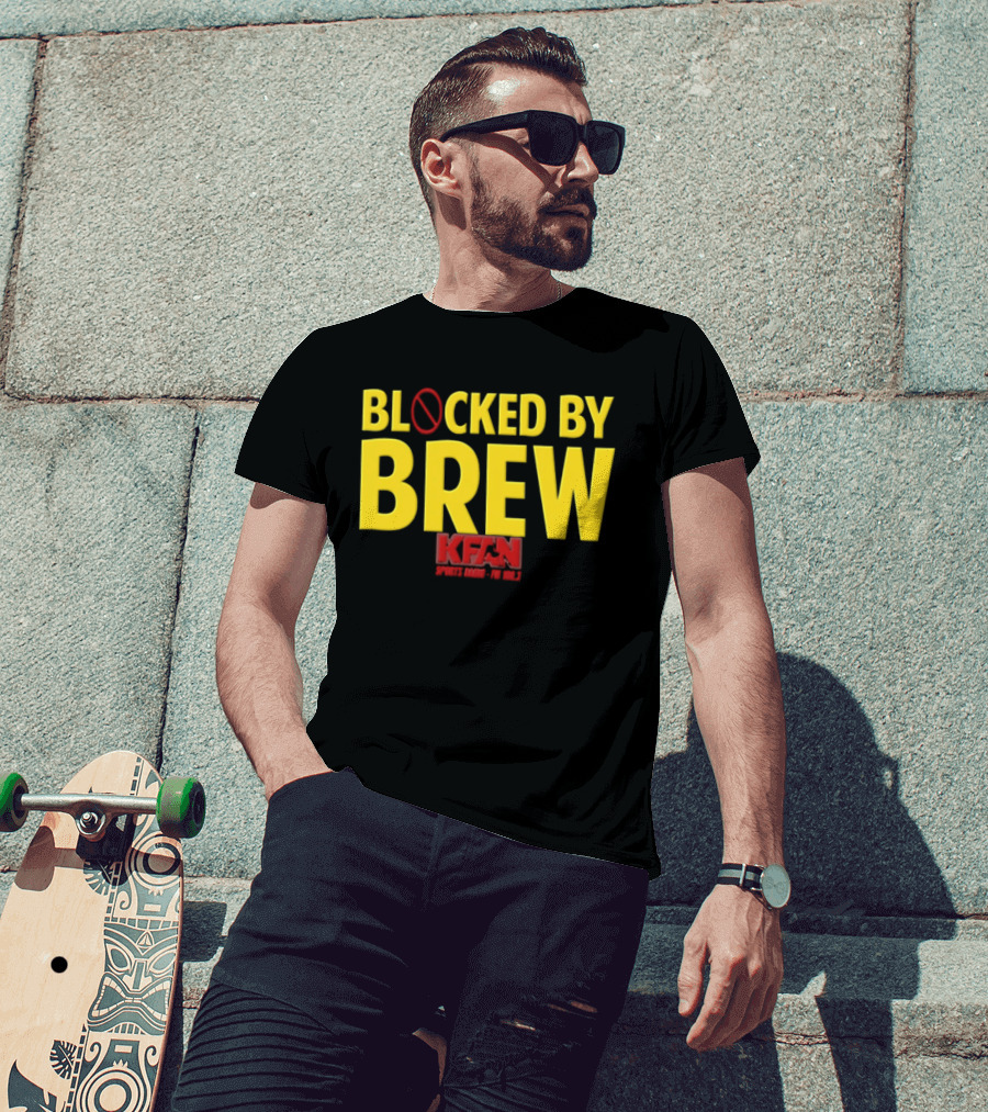 Blocked By Brew KFAN Sports Radio FM 100.3 T-Shirt