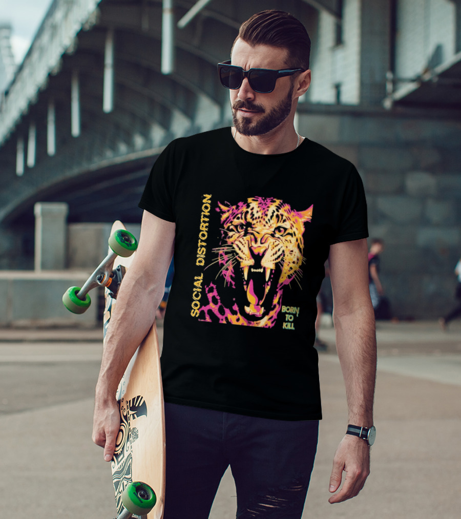 Social Distortion Born To Kill Roaring Leopard 2026 North American Tour T-Shirt