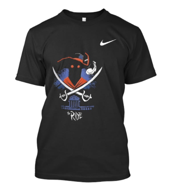 Nike Virginia Cavaliers The Ride Masked Silhouette Crossed Sabres Rotunda Building T-Shirt