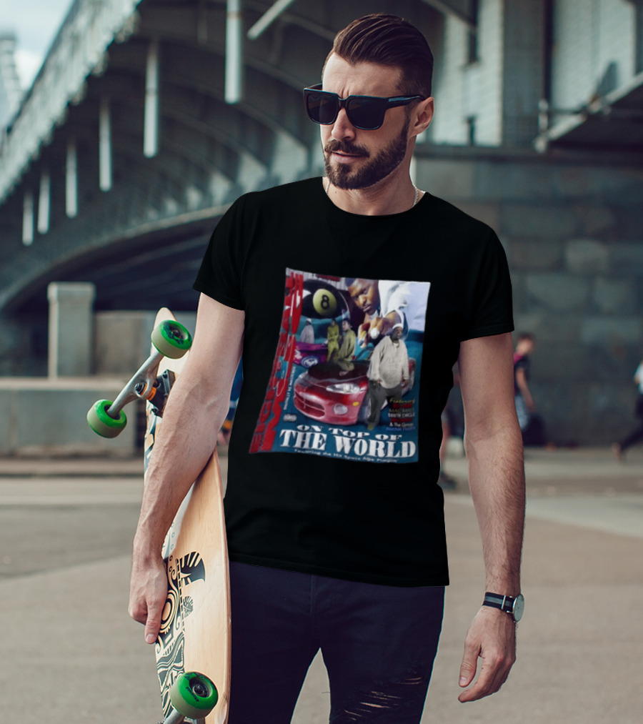 8 Ball On Top Of The World Featuring Mac Mall South Circle Space Age Pimpin Album T-Shirt