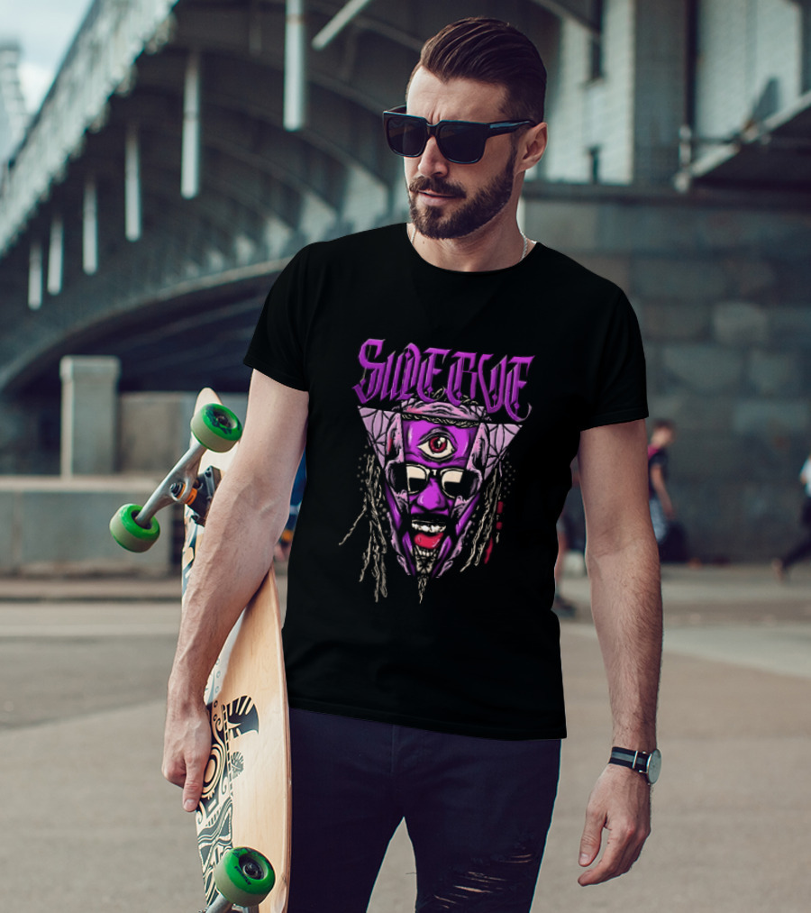 Swerve Psychedelic Third Eye Skull Dreadlocks Sunglasses T-Shirt