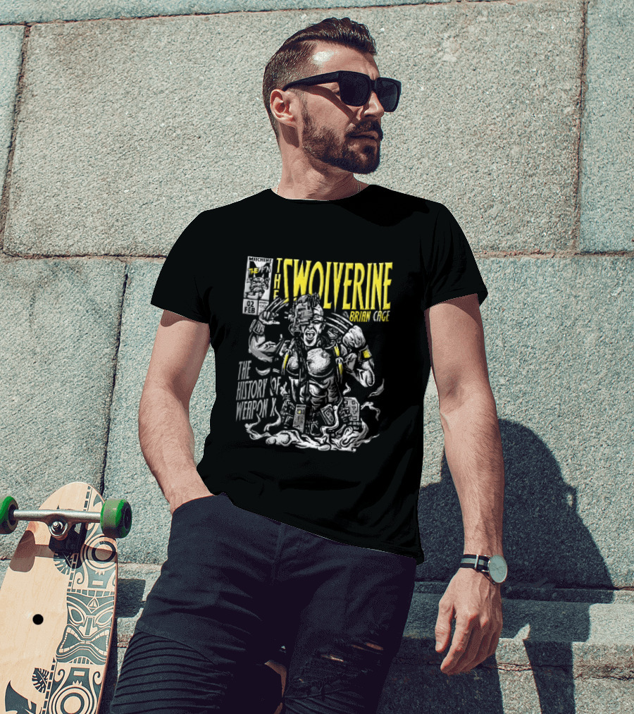 Swolverine Brian Cage History Of Weapon X Muscular Cyborg Claws Comic Cover T-Shirt