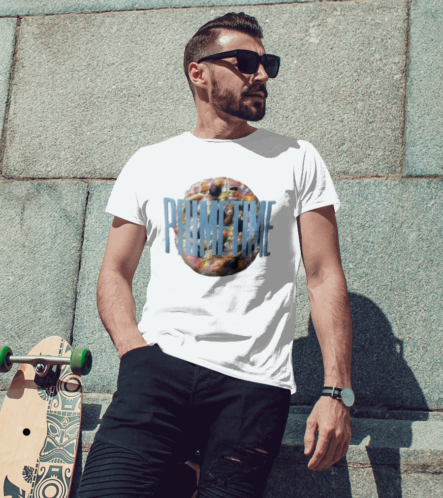 Primetime Iridescent Rainbow Tie Dye Chocolate Cookie T-Shirt