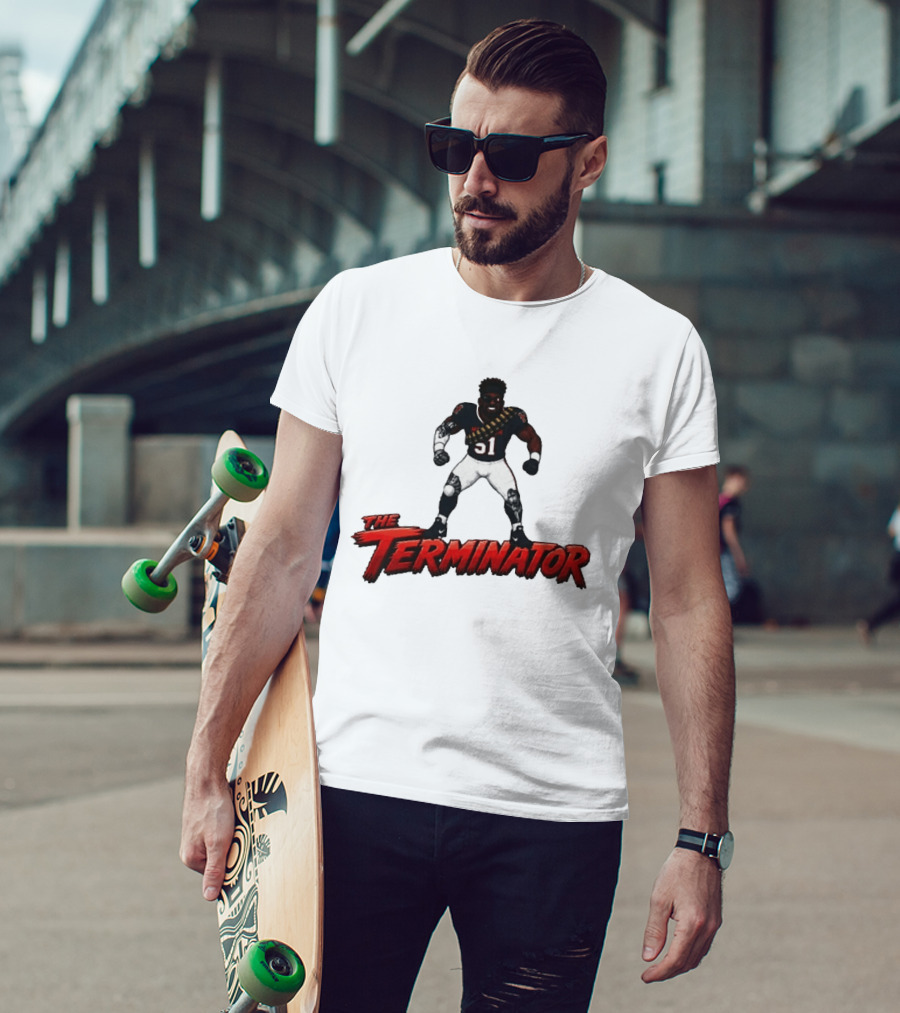 Streets Of Swarm Will Anderson Jr. The Terminator 51 Football Star Cartoon T-Shirt