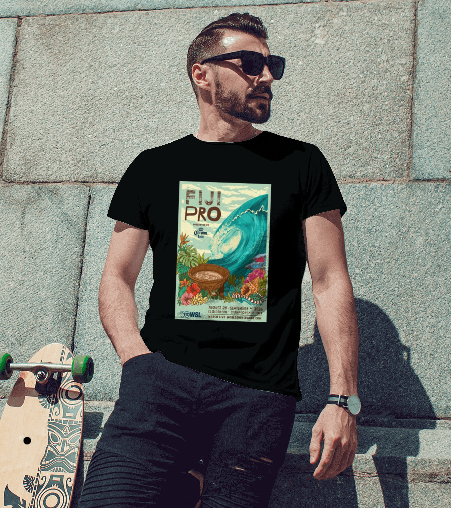 Fiji Pro Cloudbreak 2026 Presented By Corona Cero August 25 September 4 World Surf League Championship Tour T-Shirt