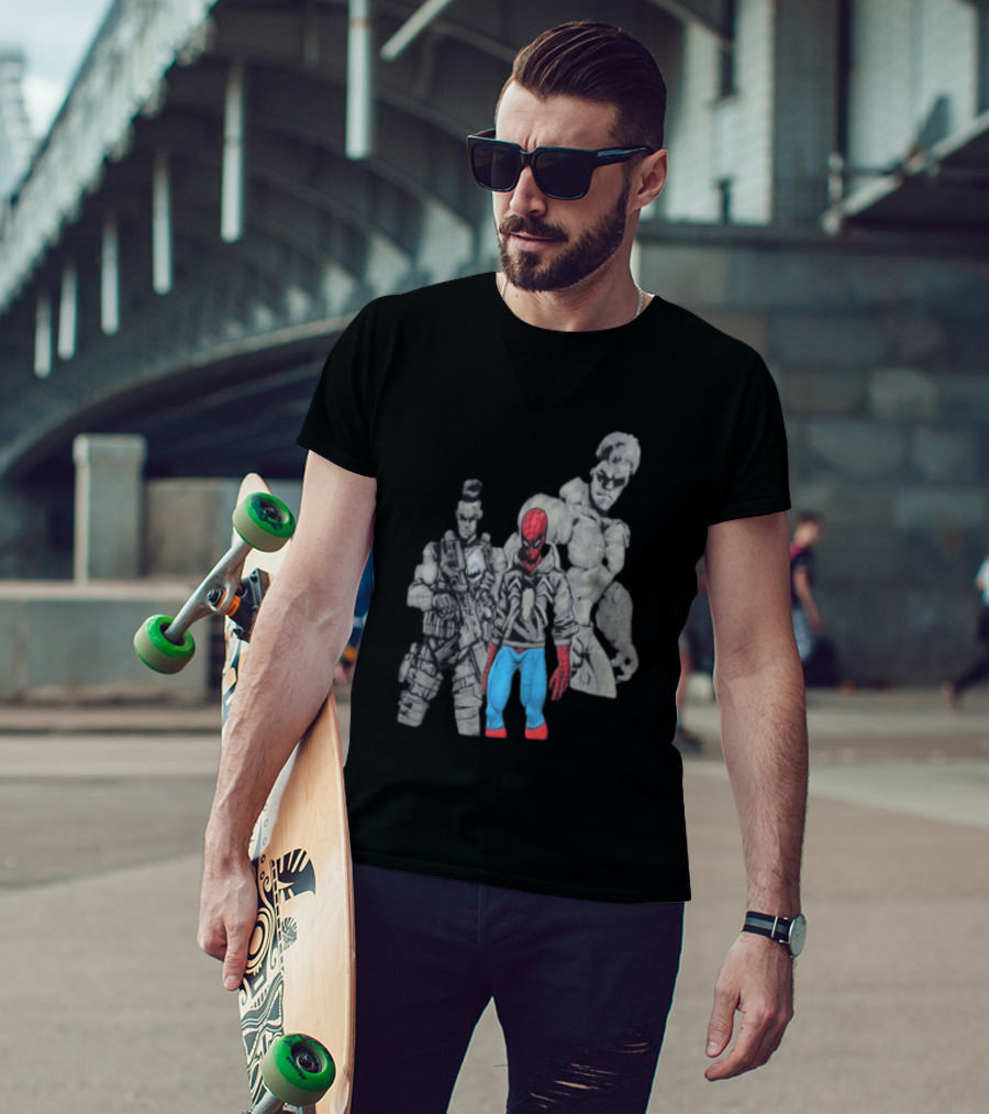 Spider Man The Punisher Hulk Brand New Day Heroes T-Shirt