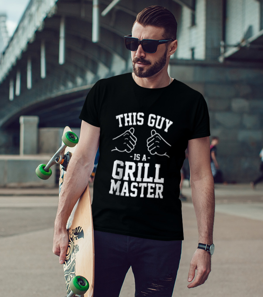 This Guy Is A Grill Master Thumbs Up BBQ Cookout Chef T-Shirt