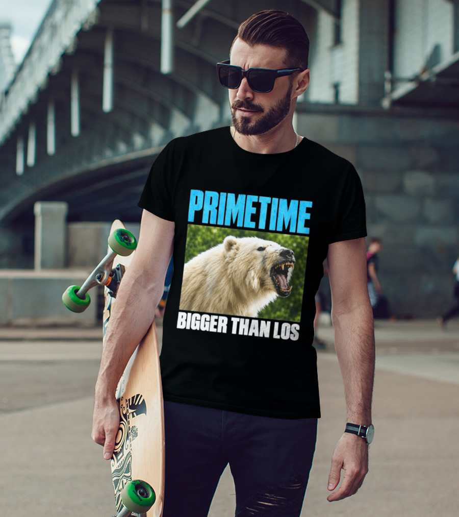 PRIMETIME Bigger Than Los Polar Bear Roaring T-Shirt