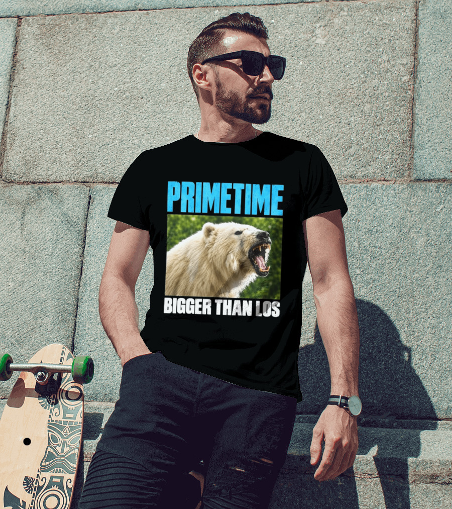 PRIMETIME Bigger Than Los Polar Bear Roaring T-Shirt